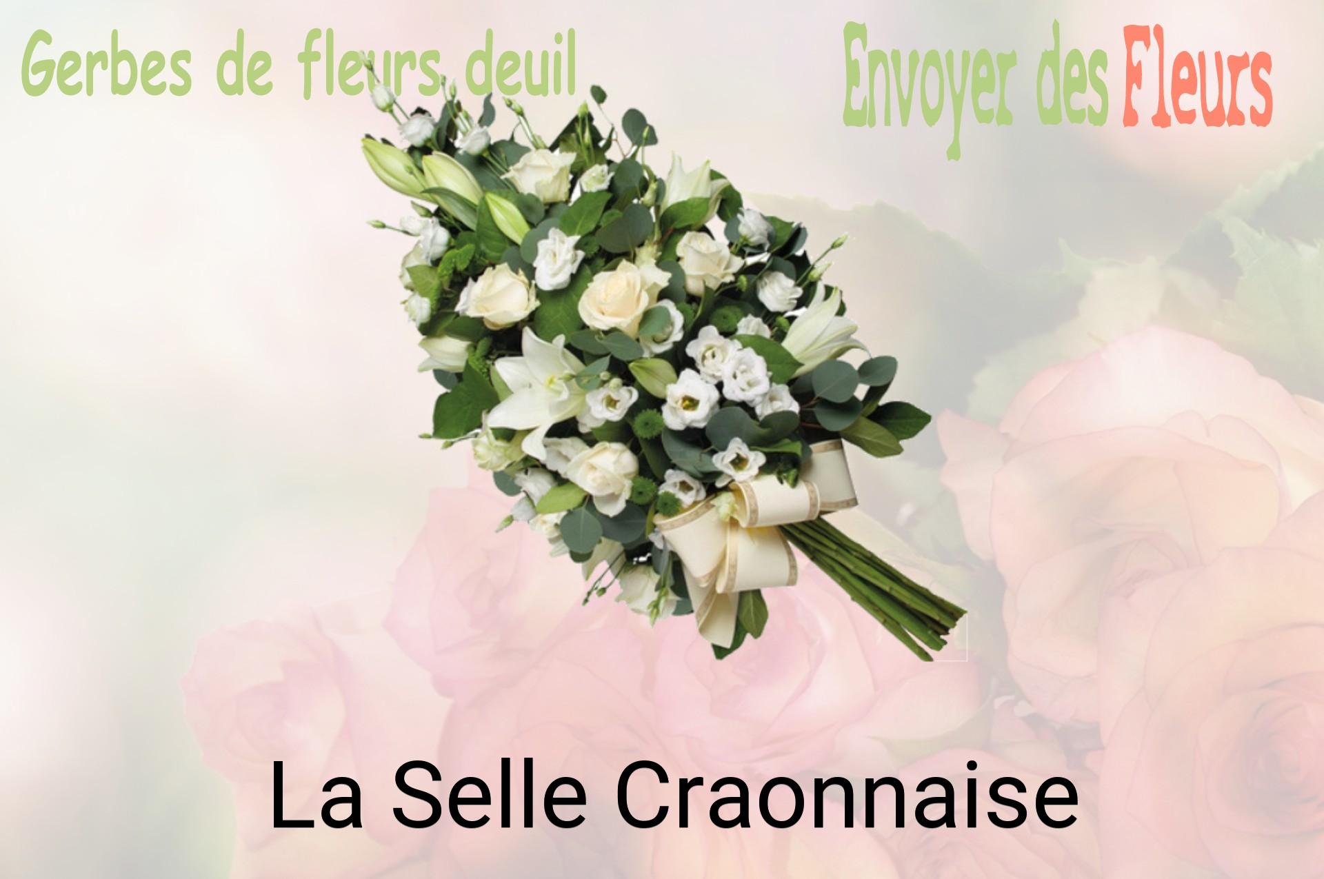 Gerbe de fleurs de deuil livrée à La Selle-Craonnaise